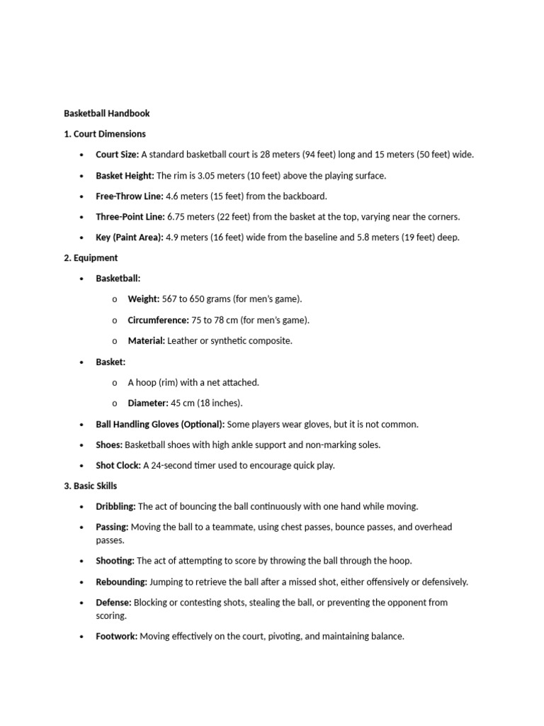 Comprehensive Basketball Handbook | PDF | Games Of Physical Skill ...