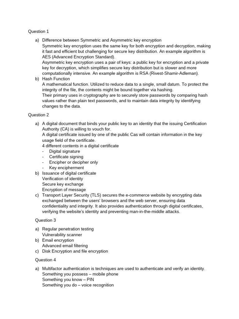 Key Differences in Encryption Methods | PDF