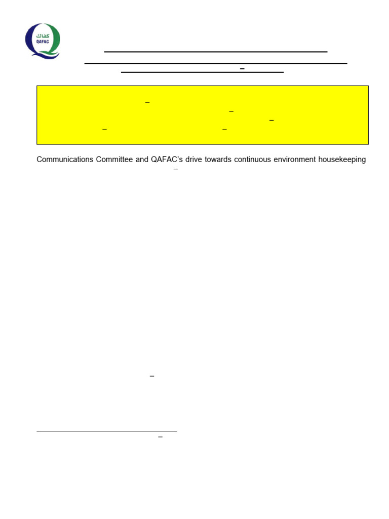 QAFAC Monthly Safety Inspection Report | PDF | Safety