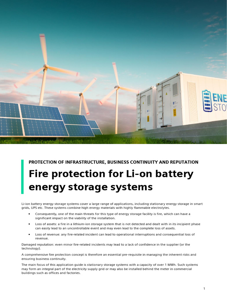 Fire Protection for Li-ion Systems | PDF | Fires | Lithium Ion Battery