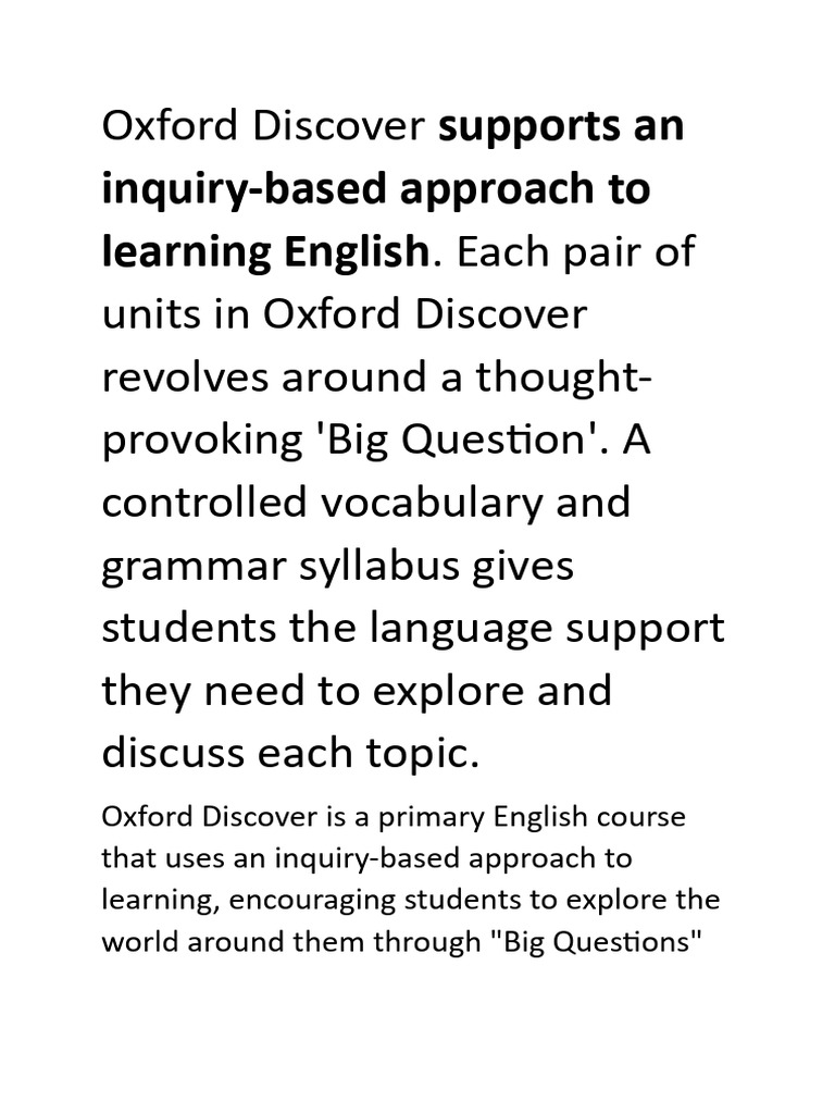 Supports Inquiry Based Learning | PDF