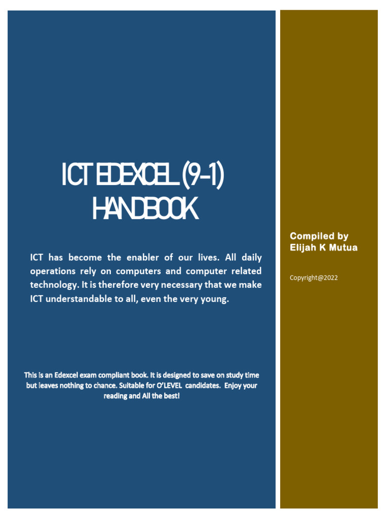 Ict Handbook | PDF | Printer (Computing) | Computer Data Storage