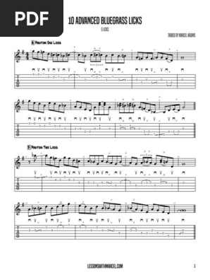 Advanced Bluegrass Guitar Licks | PDF