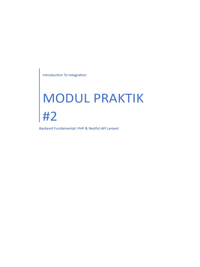 Pengenalan PHP dan RESTful API Laravel | PDF