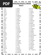 Spelling Bee Words 7th Grade 2024-2025 | PDF