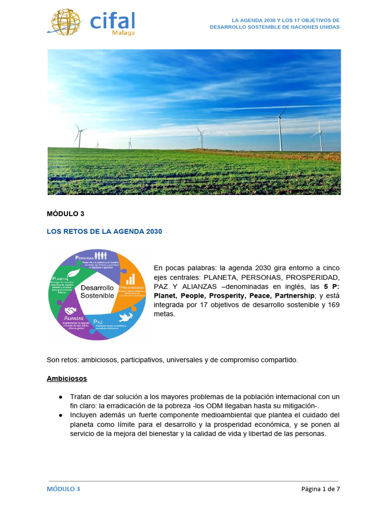 Retos de la Agenda 2030 y ODS | PDF | Desarrollo sostenible ...