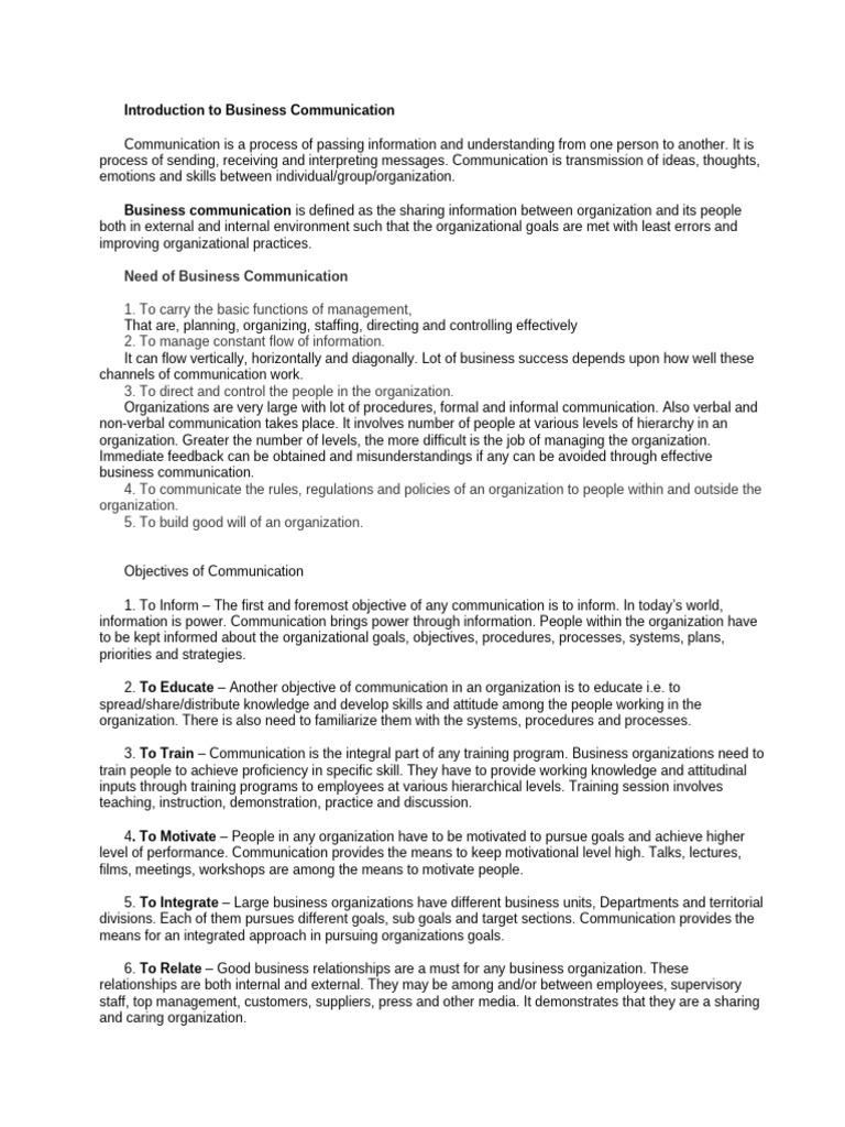 Business Communication Essentials Guide | PDF | Communication ...