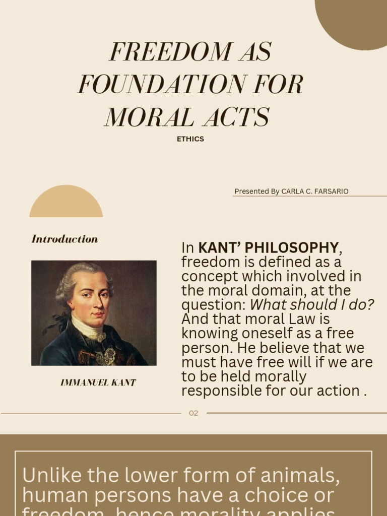 Freedom As Foundation For Moral Acts | PDF | Applied Philosophy ...