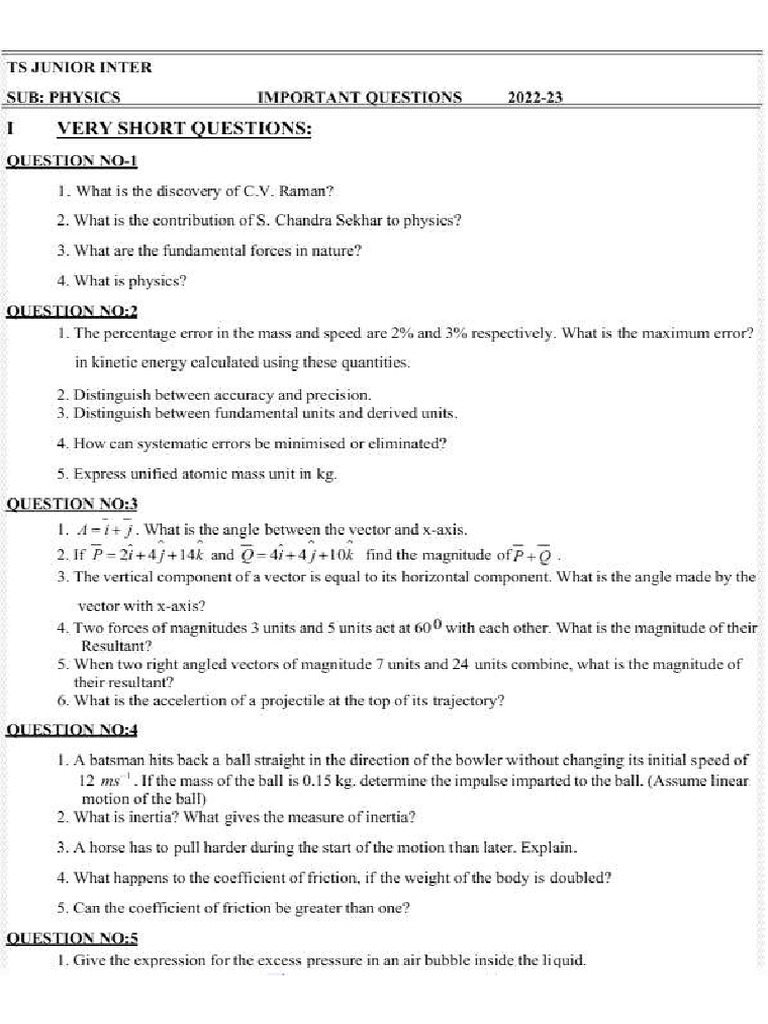 Phy 1 | PDF