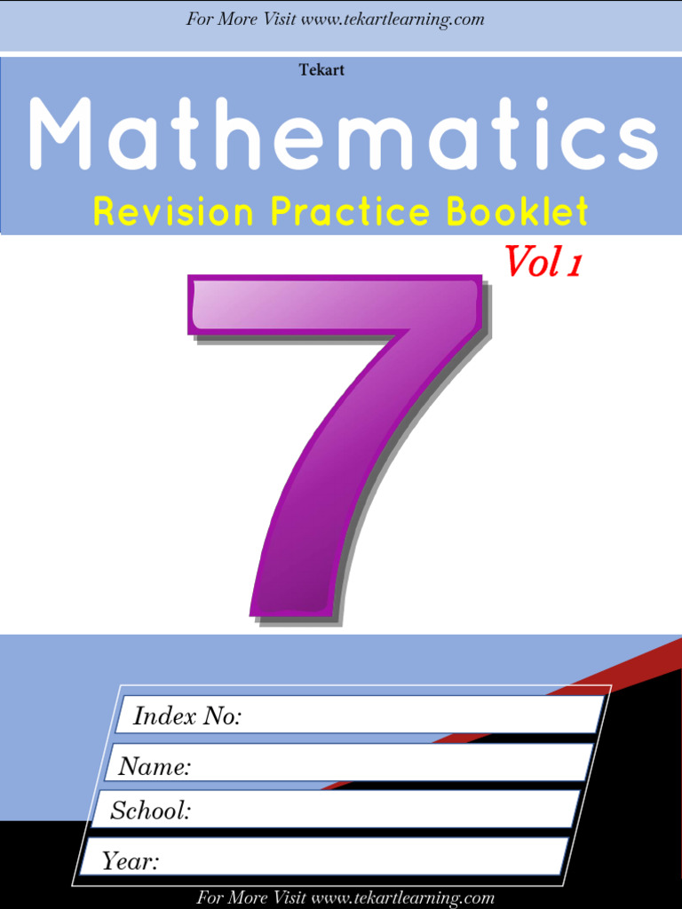 Tekart Mathematics Revision Booklet | PDF | Numbers | Area
