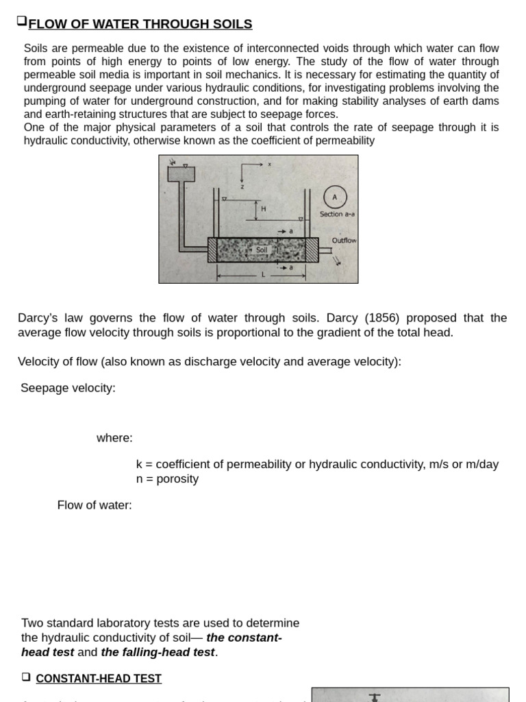 Ce 113 Module 5 Permeability of Soil | PDF | Soil Mechanics | Earth ...
