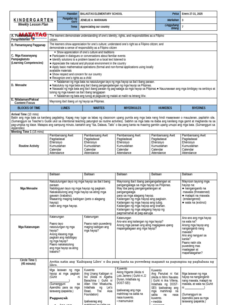 q3 Matatag Curriculum Week 7 | PDF