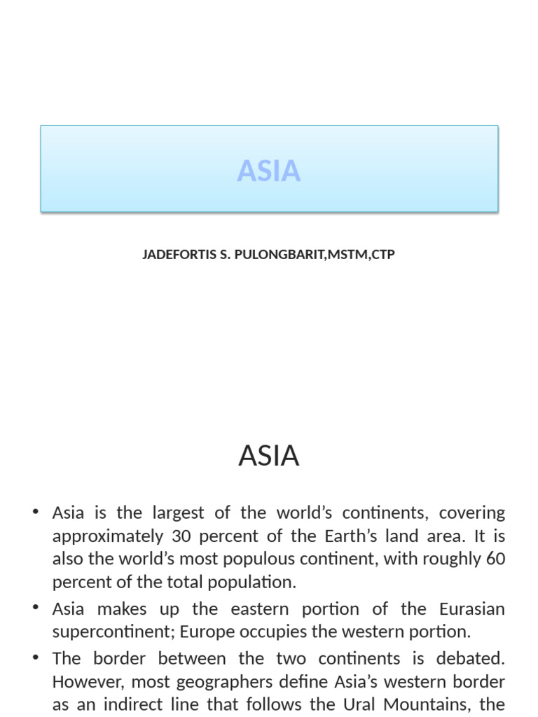 Overview of Asia's Geography and Culture | PDF | Persian Gulf | Asia