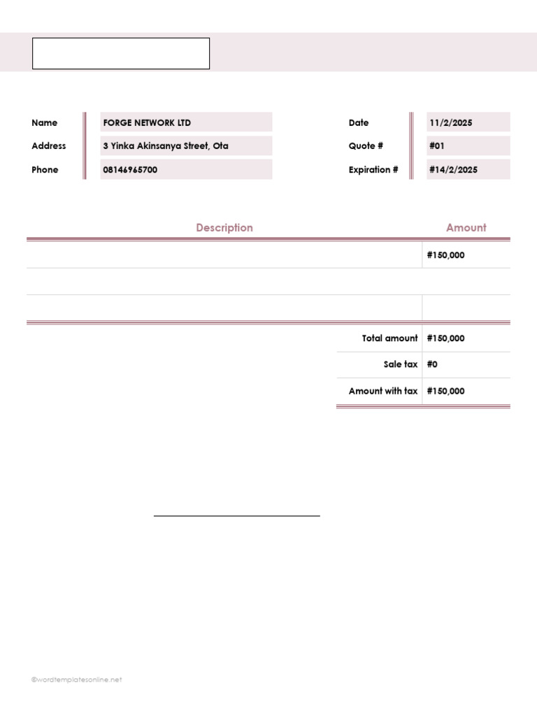 Cyber Crime Consultation Quote Template | PDF