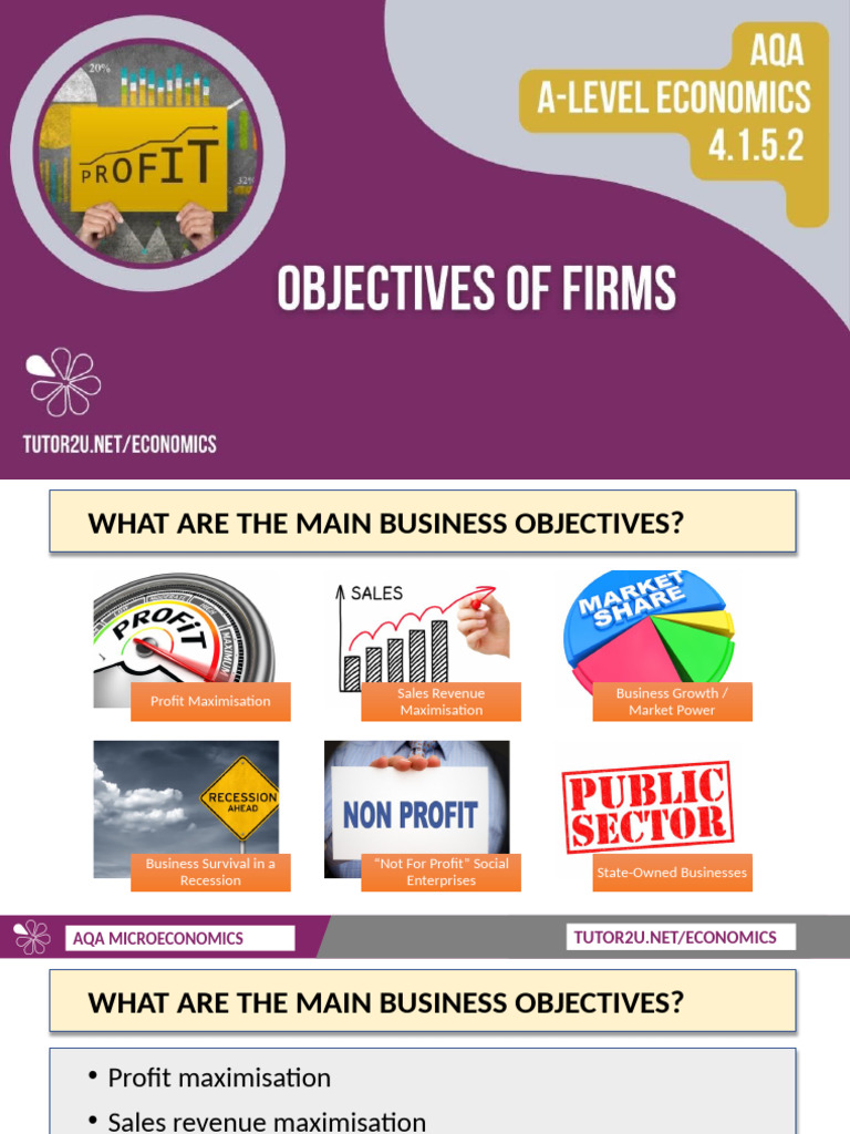 4 1 5 2 Objectives of Firms | PDF | Profit (Economics) | Marginal Cost
