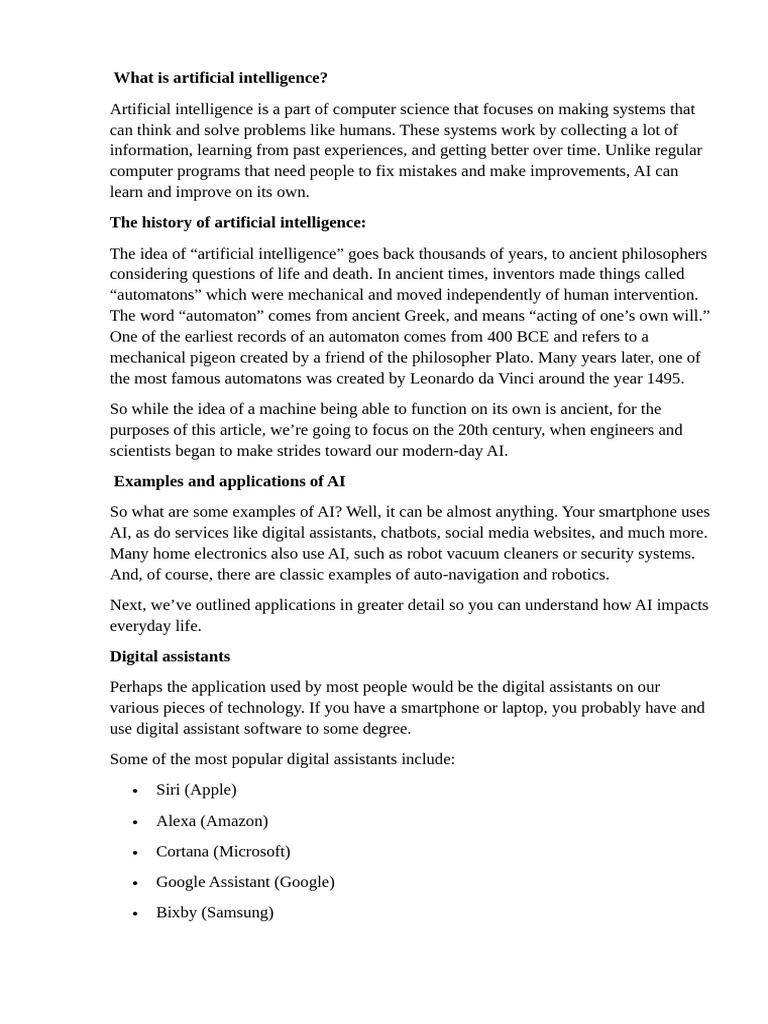Understanding Artificial Intelligence Basics | PDF | Artificial ...