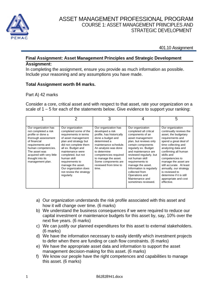 Asset Management Principles Assignment | PDF | Investment Management ...