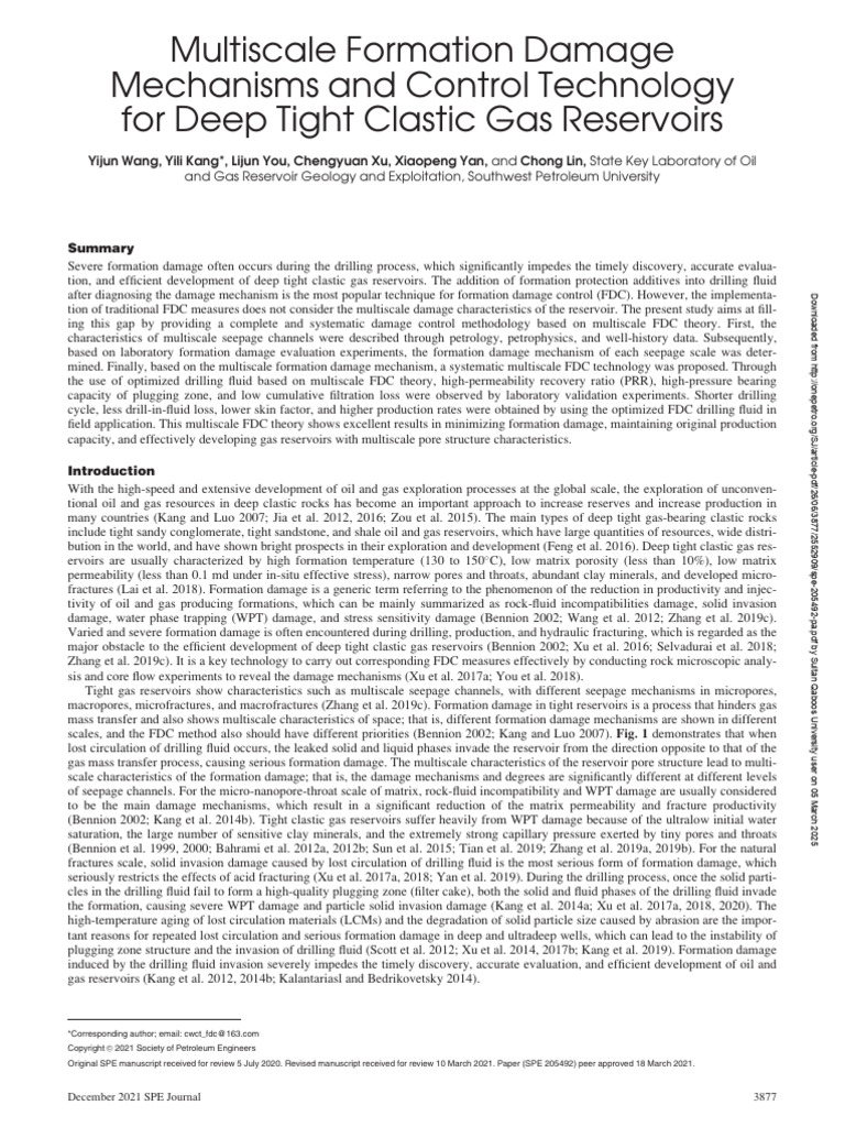 Spe 205492 Pa | PDF | Petroleum Reservoir | Clastic Rock