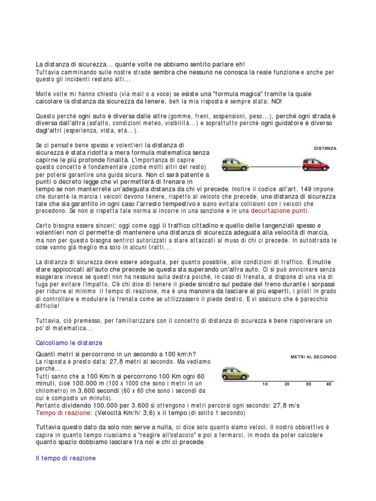 Lo Spazio Di Frenata