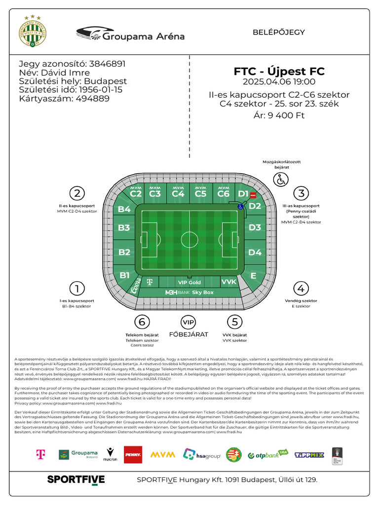 Derby Jegy Apa | PDF