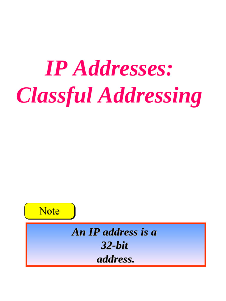 Addressing Class | PDF | Ip Address | Network Architecture