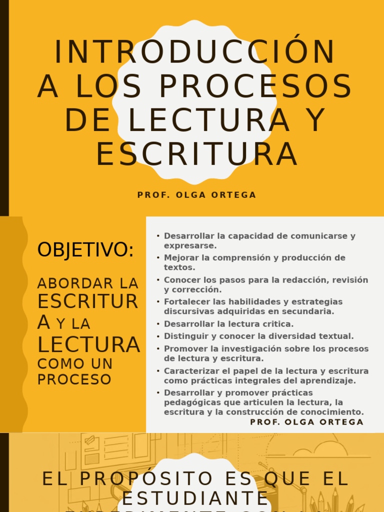 Introducción a Los Procesos de Lectura y Escritura_olgaortega | PDF