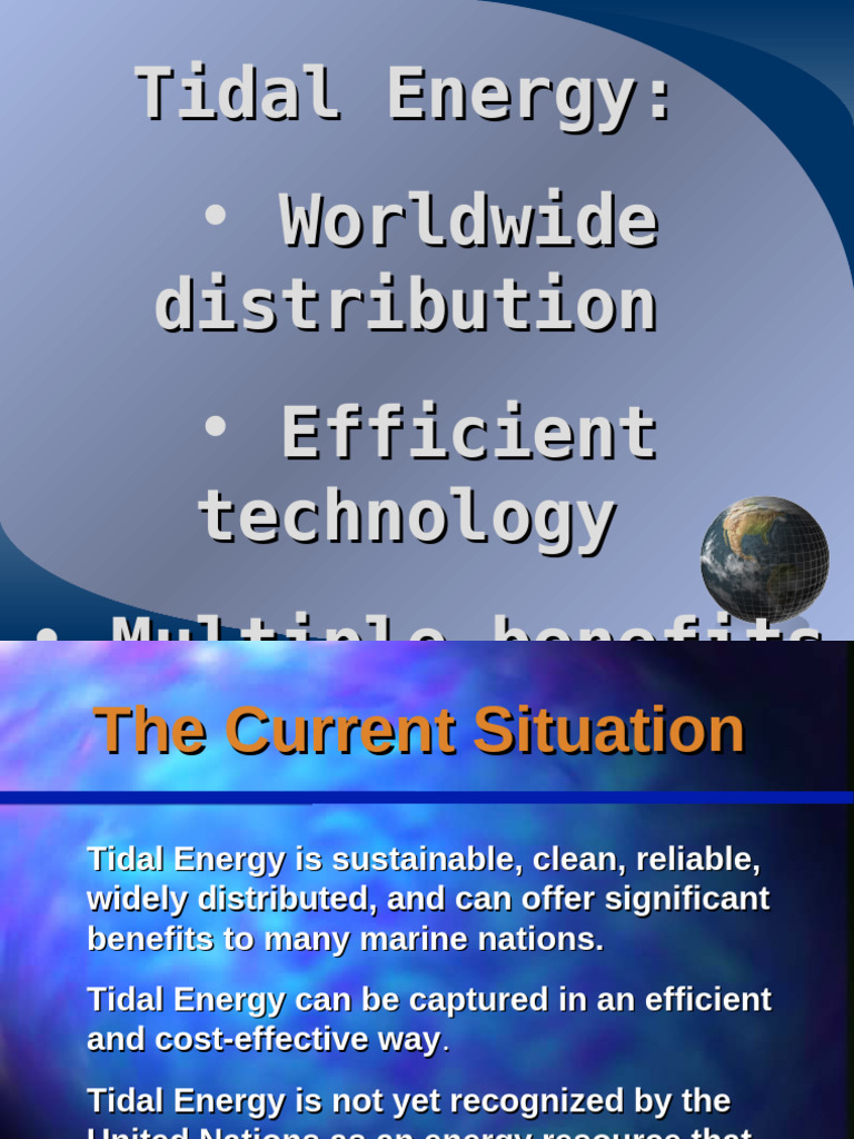 Tidal Energy: Benefits and Technology Insights | PDF | Coral Reef ...