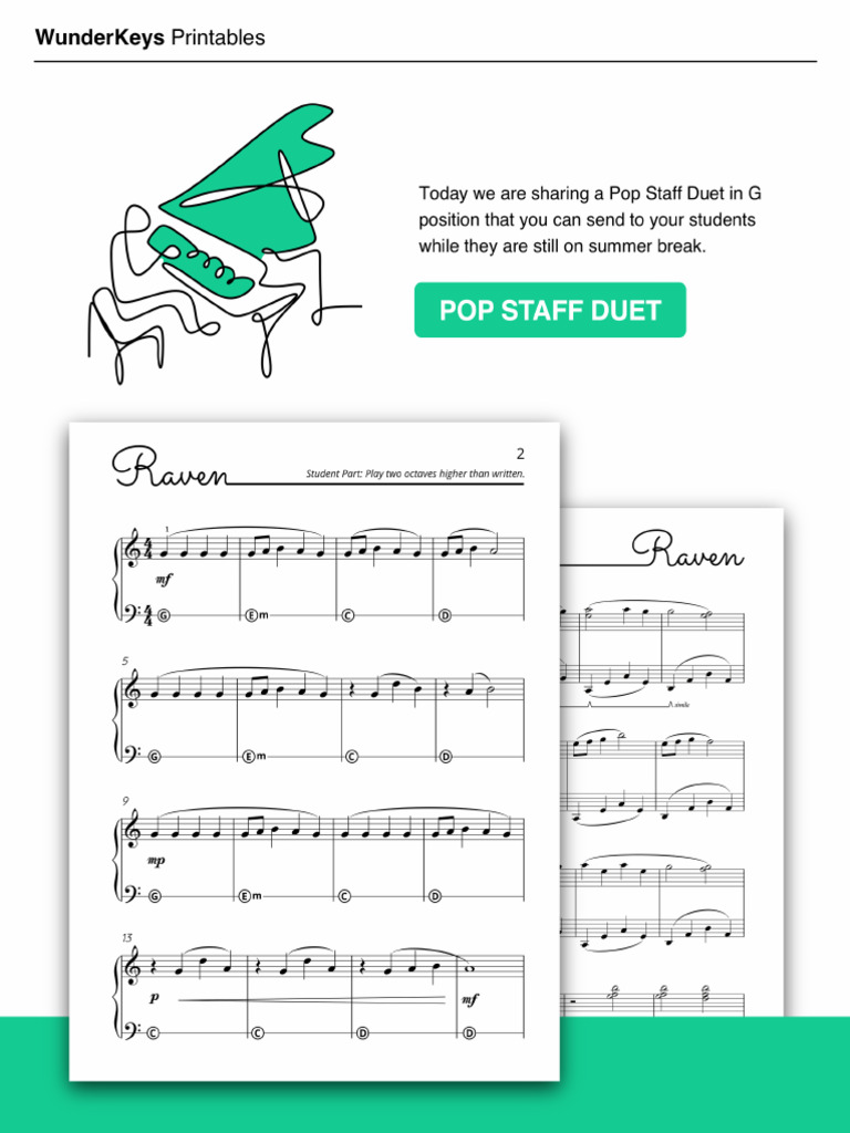 Raven Pop Staff Duet | PDF