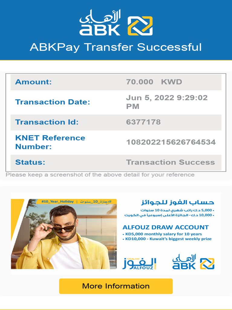 ABKPay Transaction Success Details | PDF