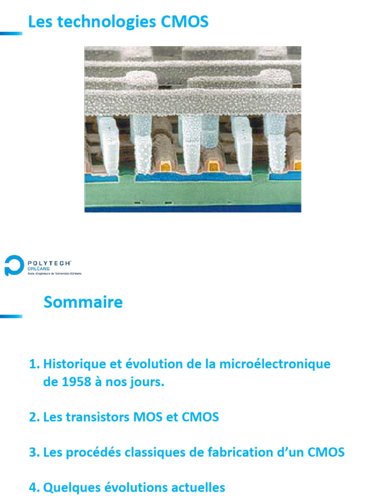 Technologies CMOS et leur évolution | PDF | CMOS | Transistor