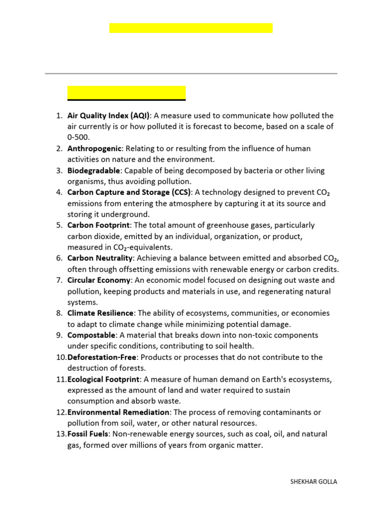Extended ESG Terms With Full Definitions 1734846519 | PDF ...