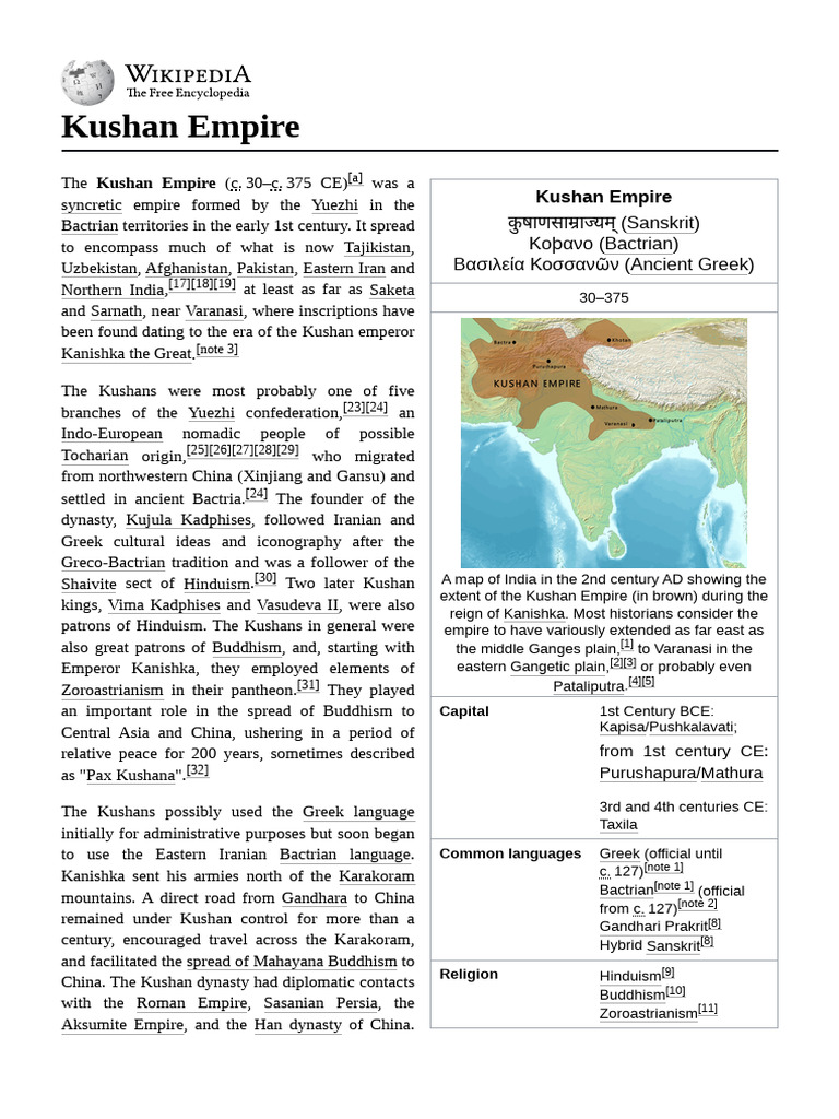 Overview of the Kushan Empire | PDF