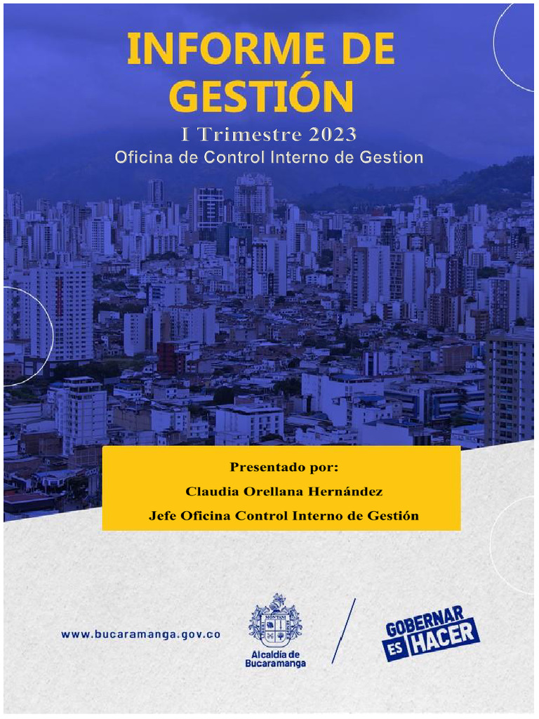 Informe de Gestión Control Interno 2023 | PDF | Auditoría | Responsabilidad