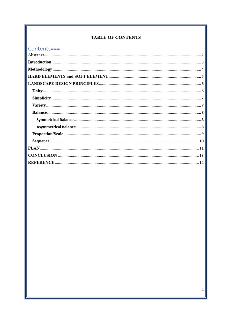 Landscape Design Principles and Elements | PDF | Composition (Visual ...