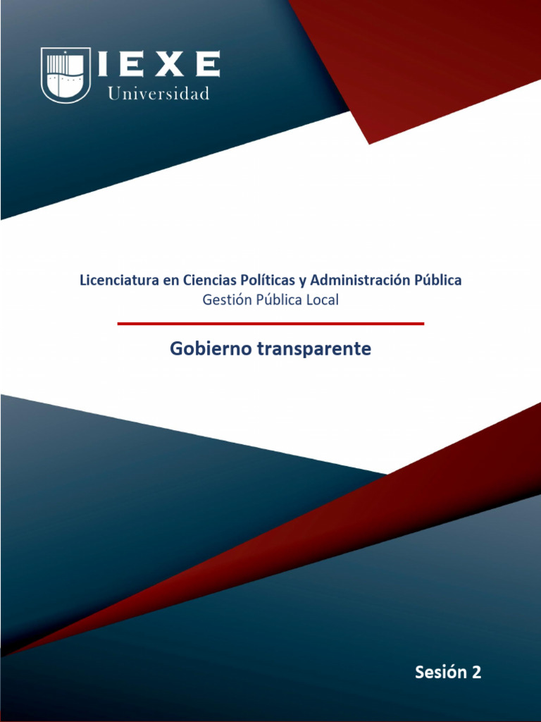Transparencia y Rendición de Cuentas en Gobierno | PDF ...