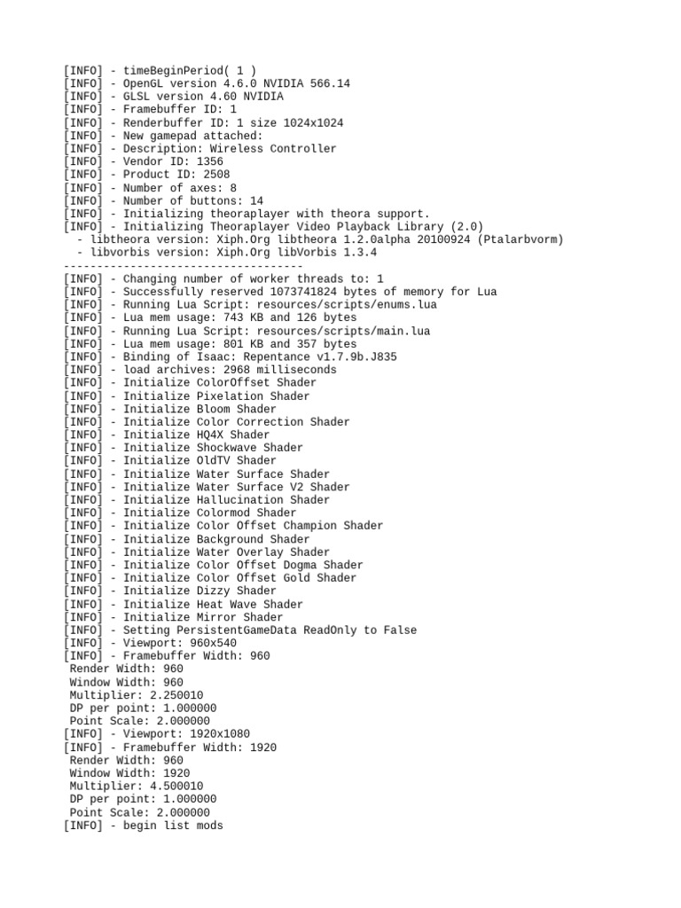 The Binding of Isaac: Mod Initialization | PDF | Shader | Computing