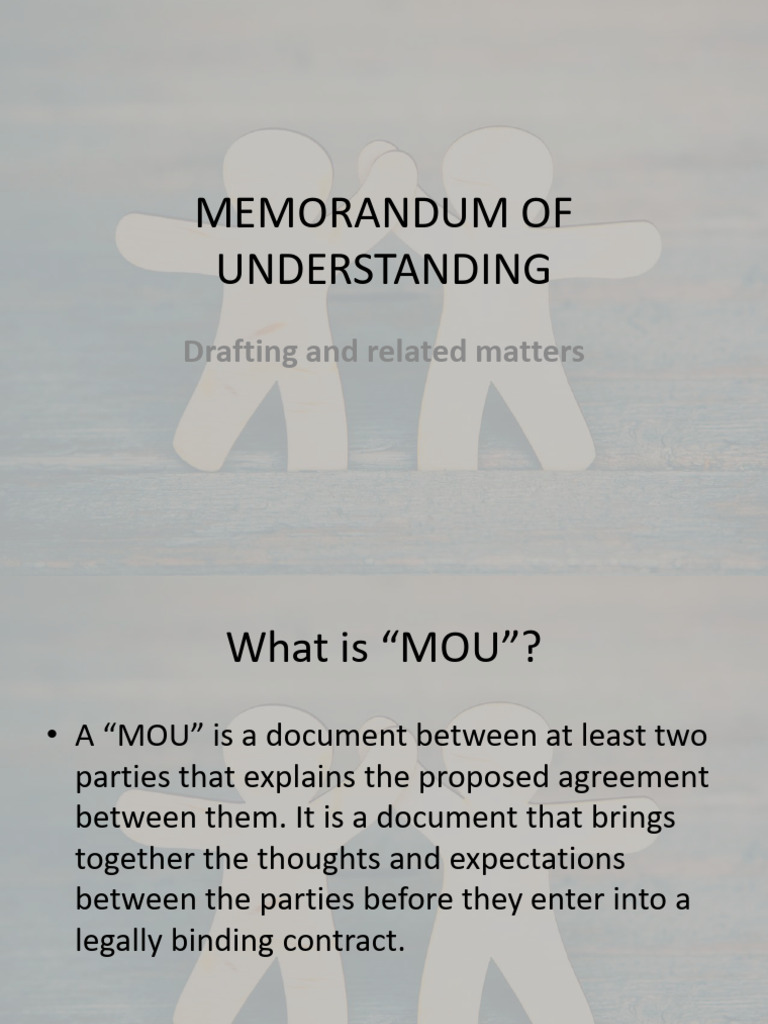 Understanding Memorandums of Understanding | PDF | Memorandum Of ...
