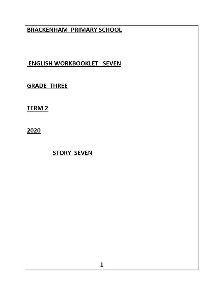 Grade 3 English Workbook Term 2 | PDF | Linguistics | Grammar