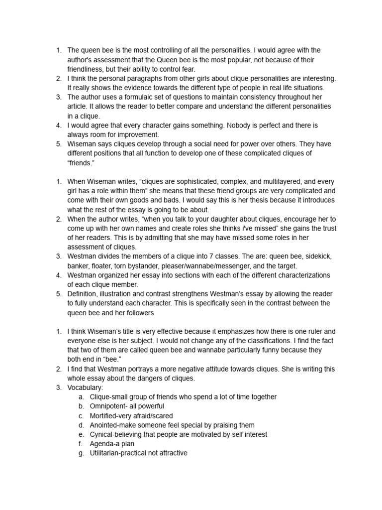 Subject and Strategy PG 333-357 Queen Bee | PDF