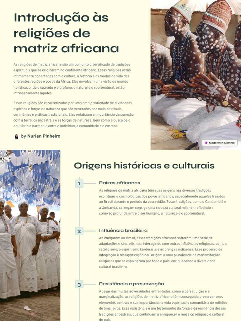 Religiões de Matriz Africana no Brasil | PDF