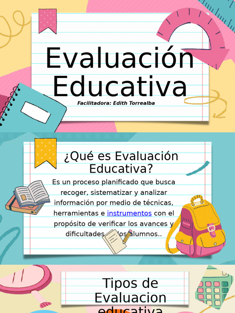 Tipos y Técnicas de Evaluación Educativa | PDF
