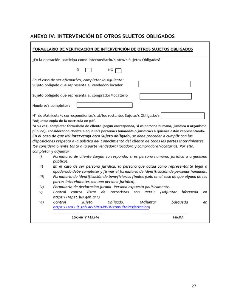 Verificación de Sujetos Obligados | PDF