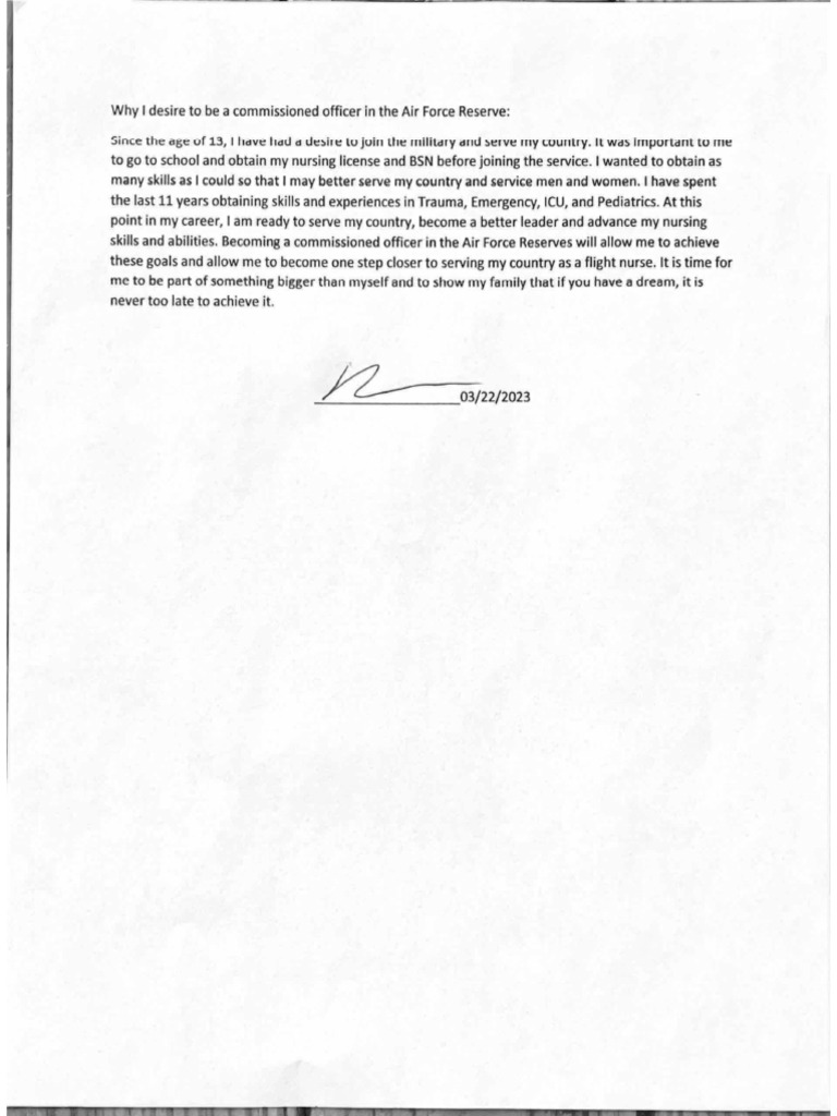 Desire Letter Example | PDF