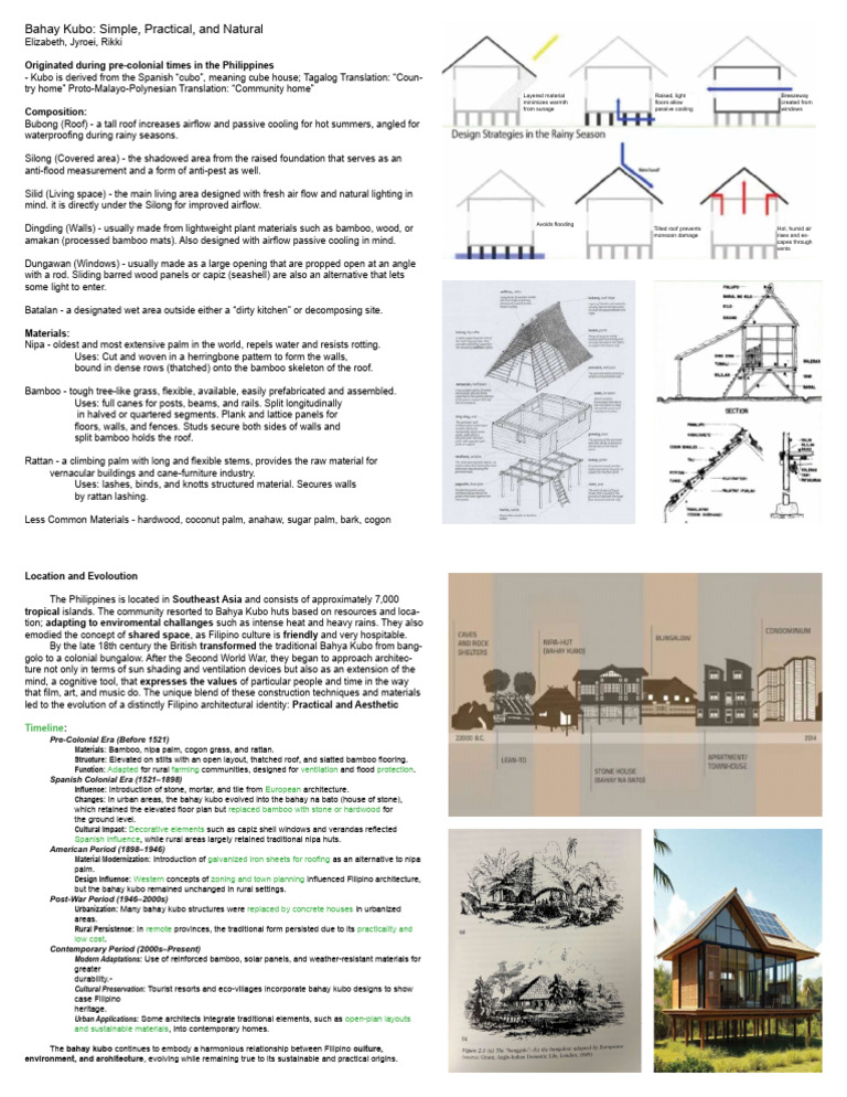 Evolution of Bahay Kubo Architecture | PDF | Building Engineering
