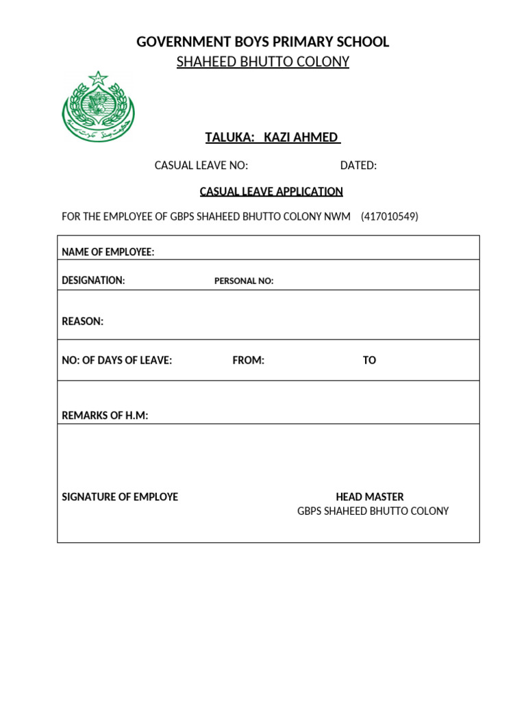 Leave Form | PDF