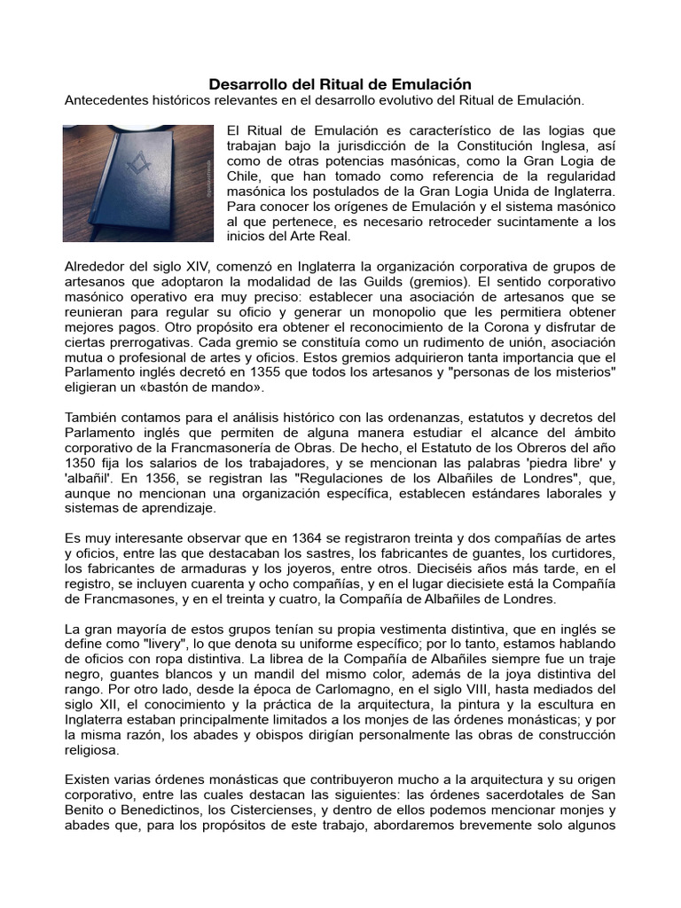 Emulation Ritual | PDF | Masonería