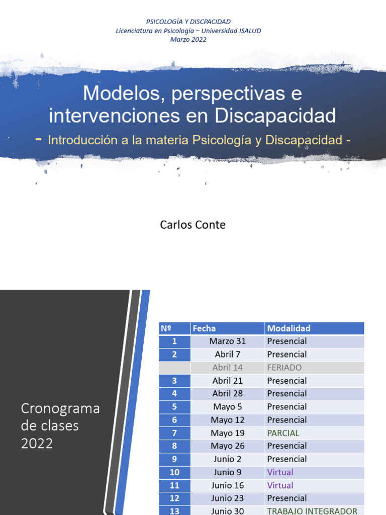 Modelos y Perspectivas en Discapacidad | PDF | Invalidez | Cociente de ...