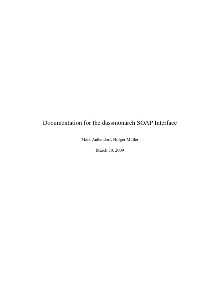 dassmonarch SOAP Interface Documentation | PDF | Application ...
