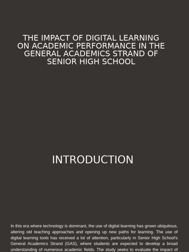 Digital Learning's Impact on GAS Students | PDF | Survey Methodology ...