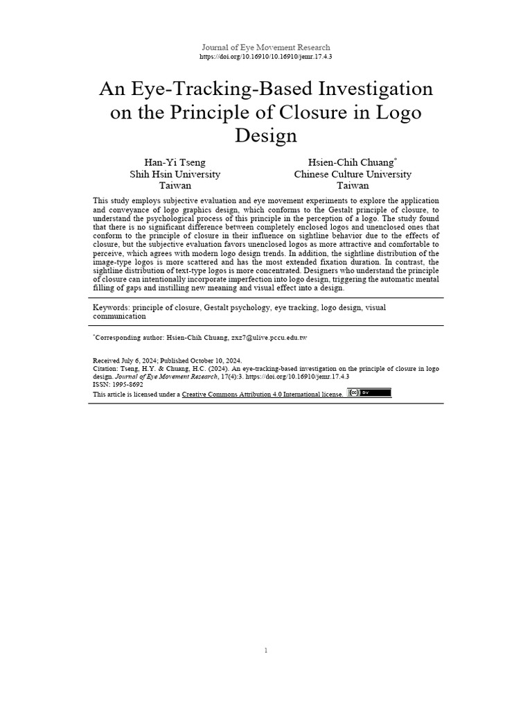 Eye-Tracking in Logo Design Closure | PDF | Perception | Psychology